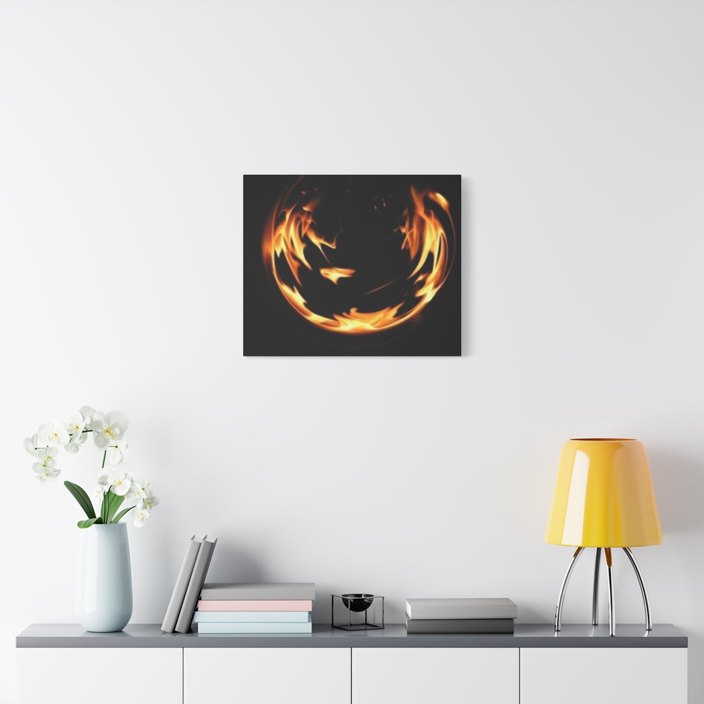 Fire Swirl Matte Canvas Art - Stretched 1.25" Gallery Wrap