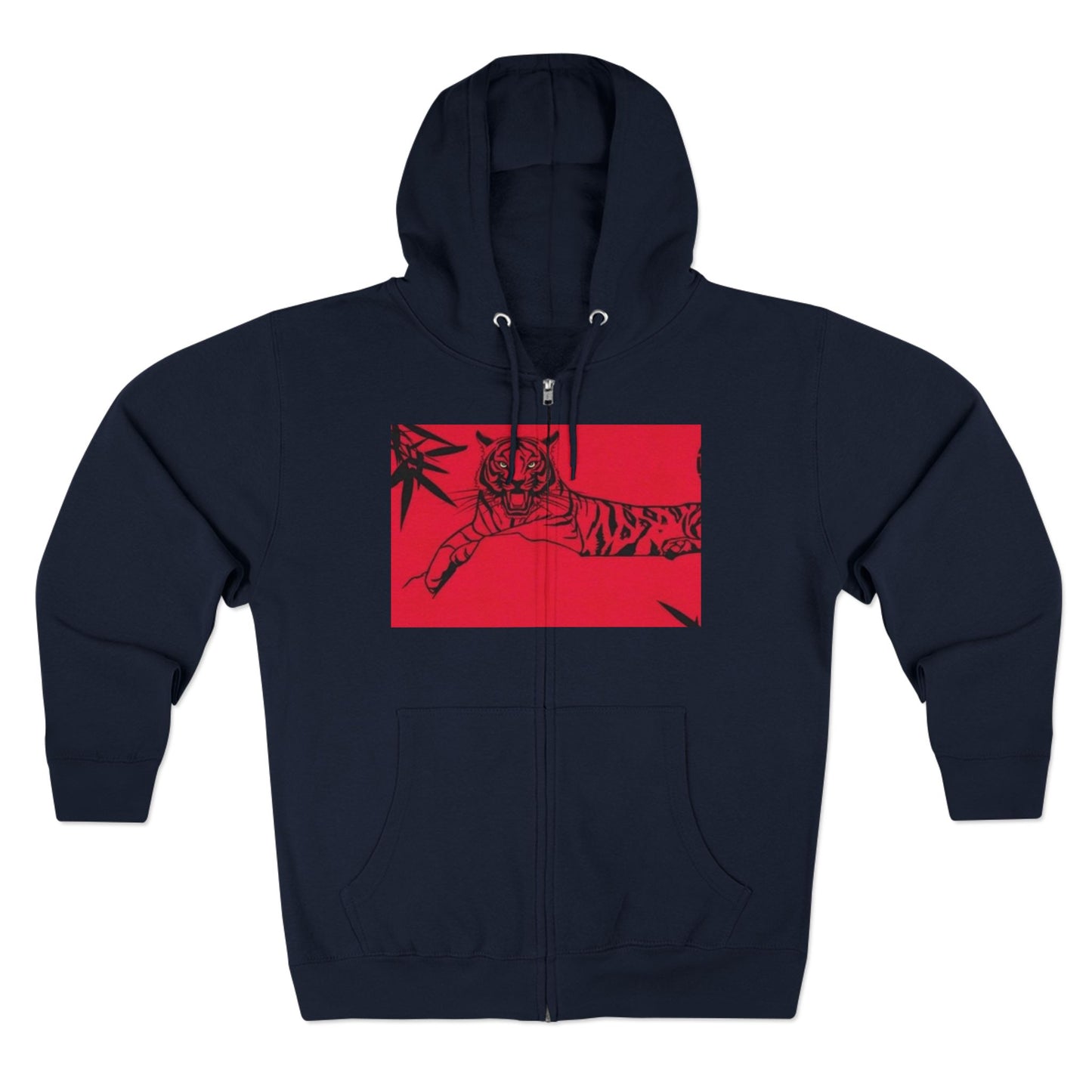 Cool Tiger Graphic Unisex Zip Hoodie - Trendy Streetwear for Animal Lovers