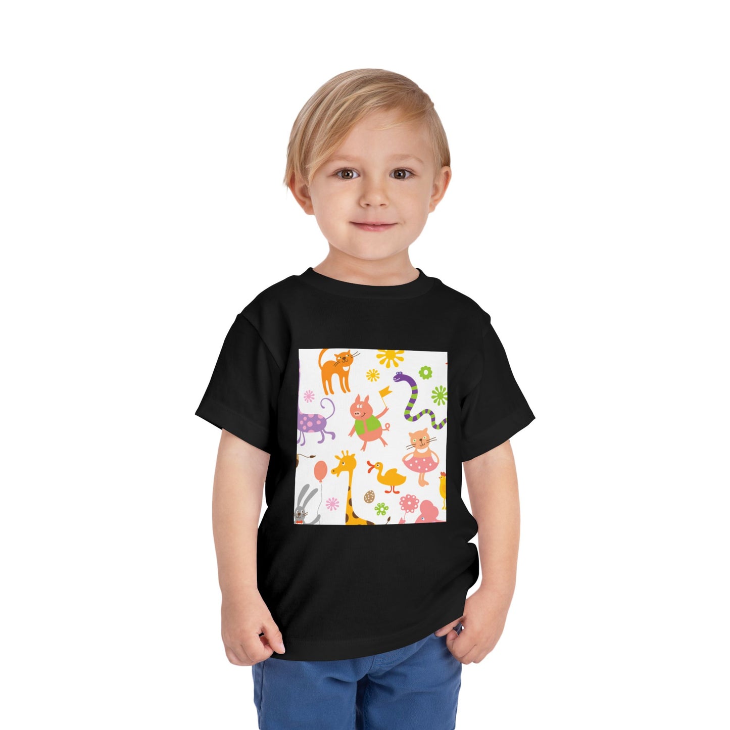 Playful Toddler Tee with Fun Animal Prints