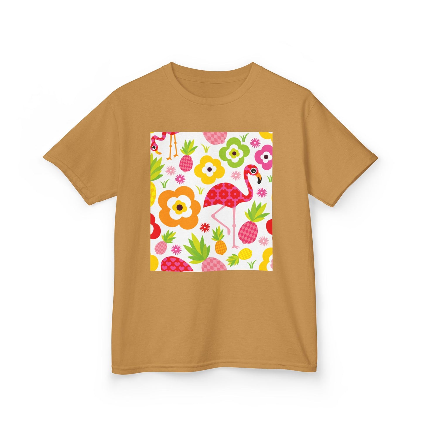 Kids Tropical Flamingo Tee - Fun & Colorful Cotton Shirt for Summer Adventures