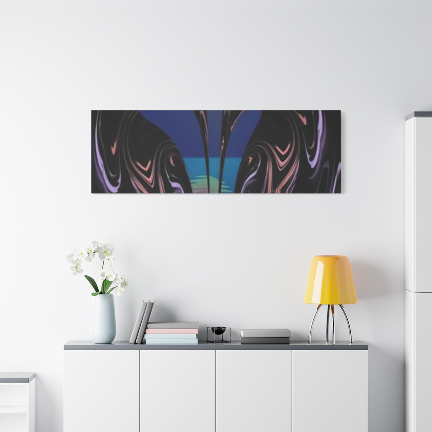 Romantic Abstract Canvas Art - Heart-Shaped Design for Home Decor