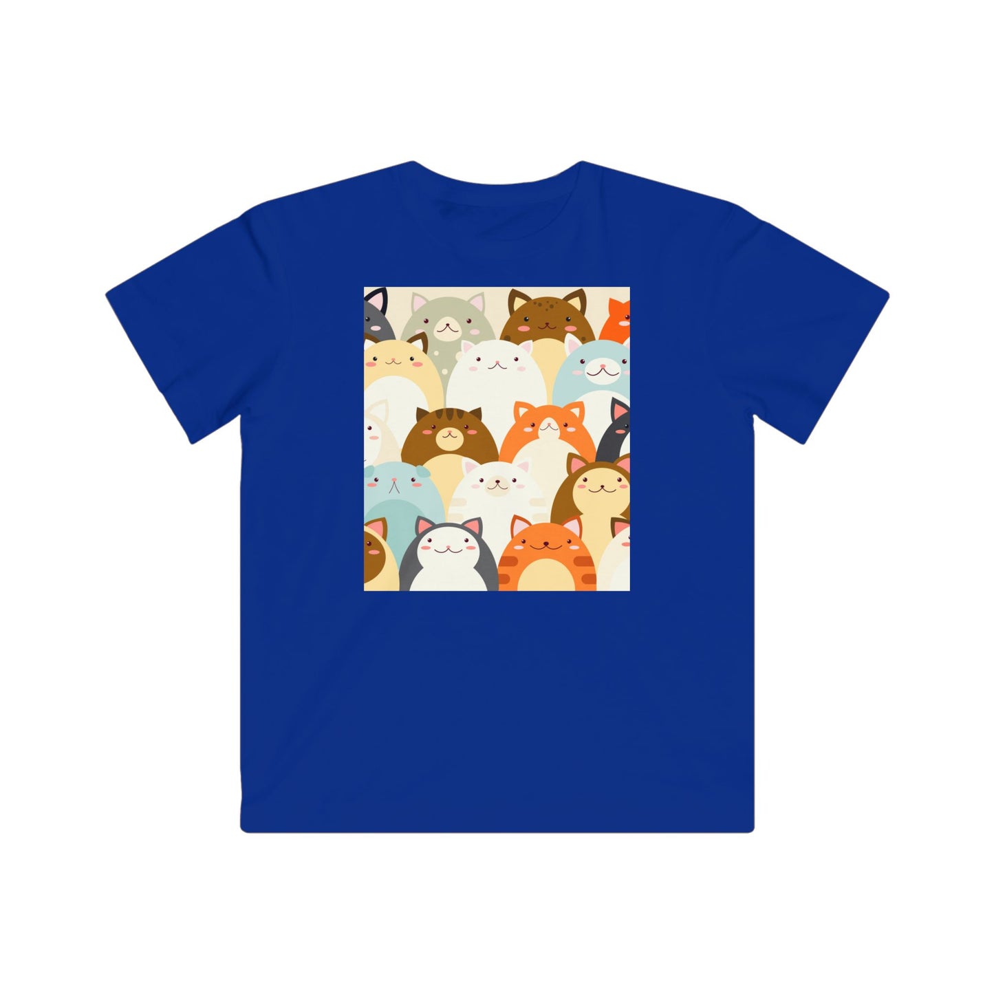 Cute Animal Faces Kids Fine Jersey Tee - Fun & Playful Design for Kids