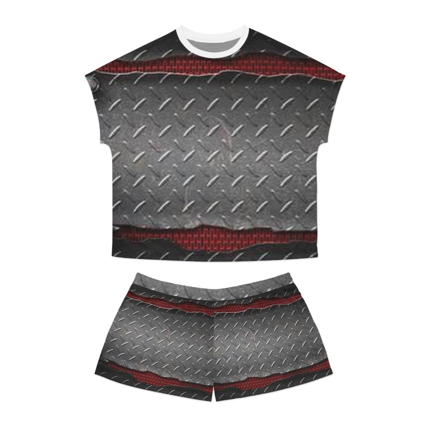 Metallic Pattern Women's Short Pajama Set - Stylish and Comfy Sleepwear