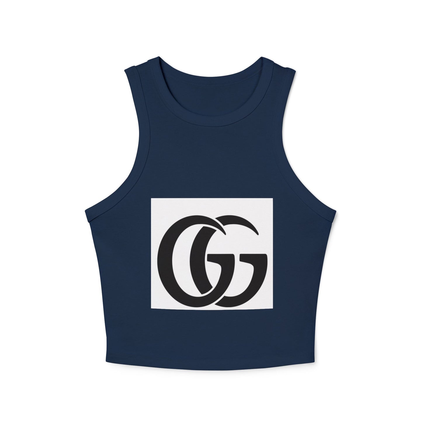 Stylish Women's Micro Rib Racer Tank Top with GG Logo