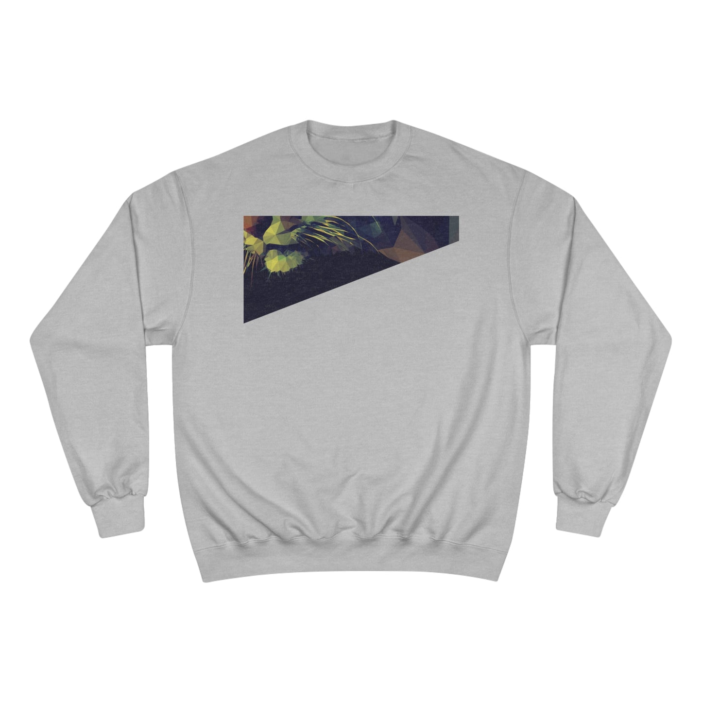 Geometric Cat Champion Sweatshirt - Cozy & Stylish Apparel for Cat Lovers