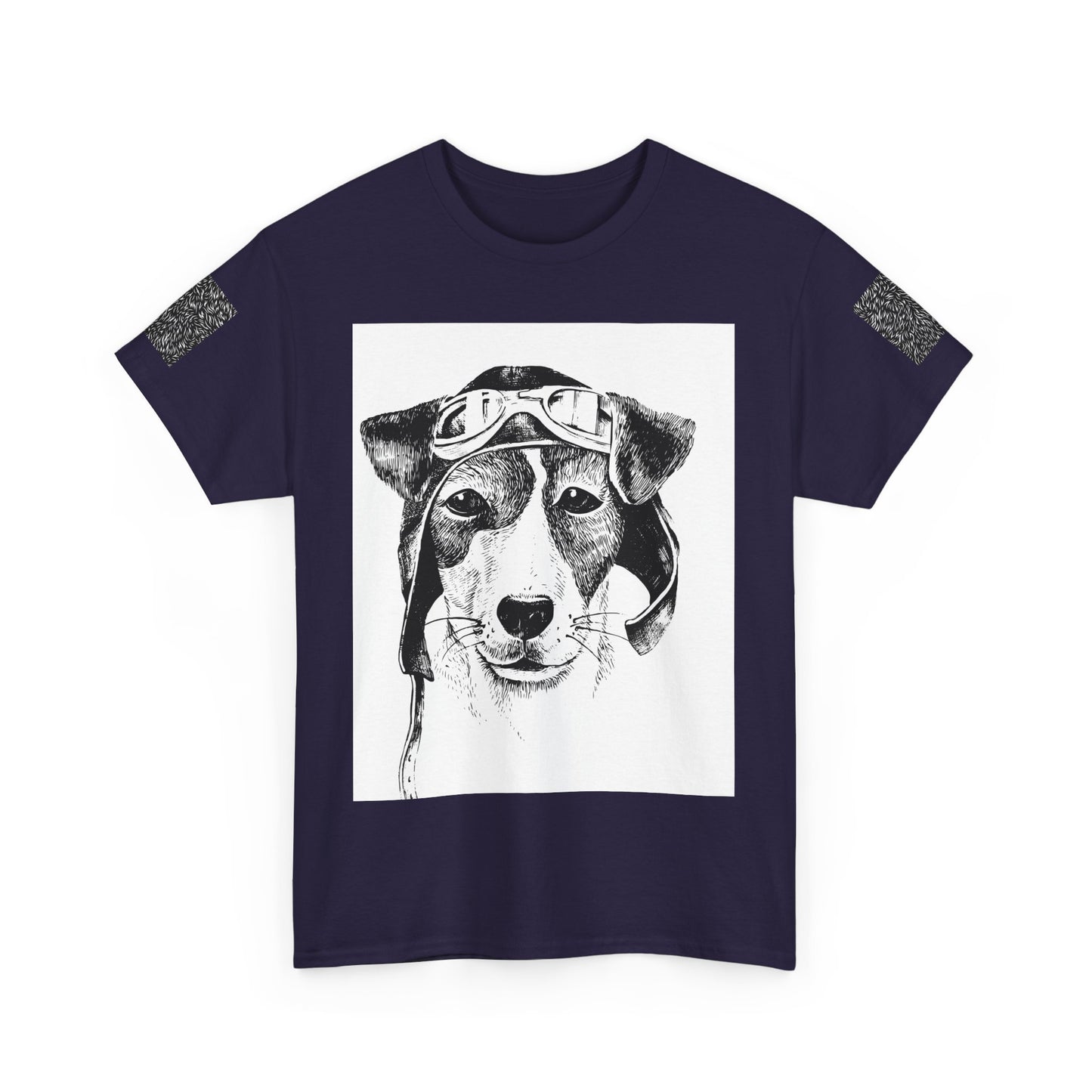 Vintage Aviator Dog Unisex Heavy Cotton Tee