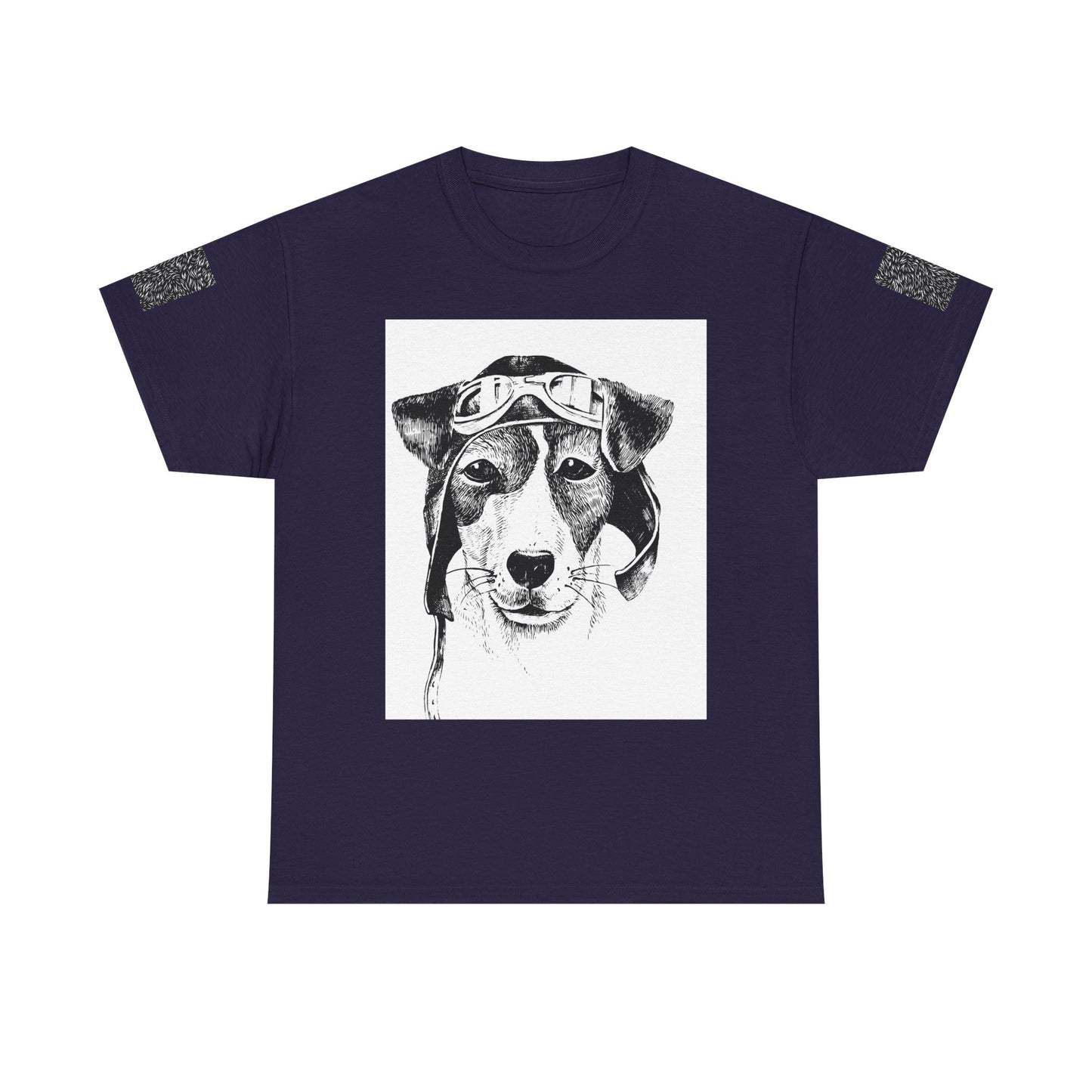 Vintage Aviator Dog Unisex Heavy Cotton Tee