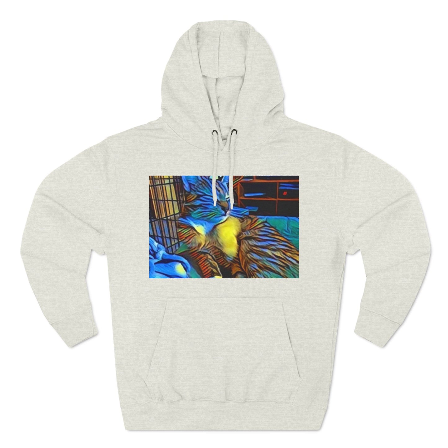 Colorful Cat Fleece Hoodie - Cozy & Stylish for Cat Lovers
