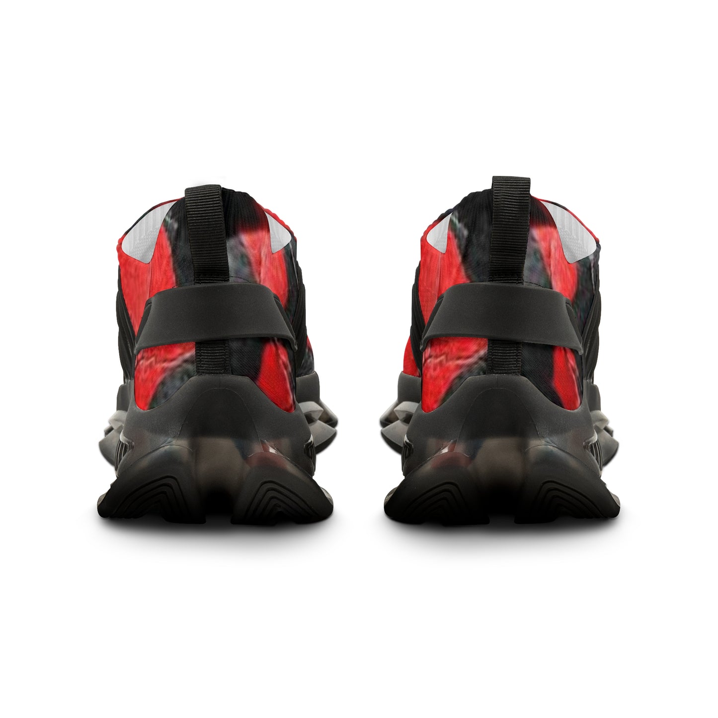 Men's Mesh Sneakers - Bold Red Design for Active Style