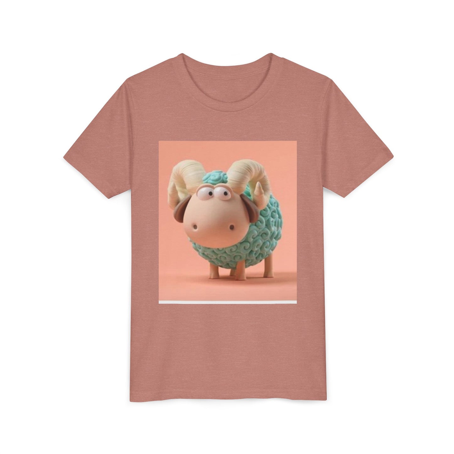 Cute Cartoon Sheep Youth Short Sleeve Tee - Fun and Whimsical Kids Shirt