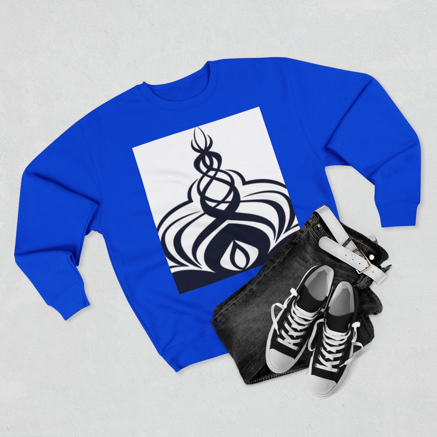 Modern Unisex Crewneck Sweatshirt with Abstract Design