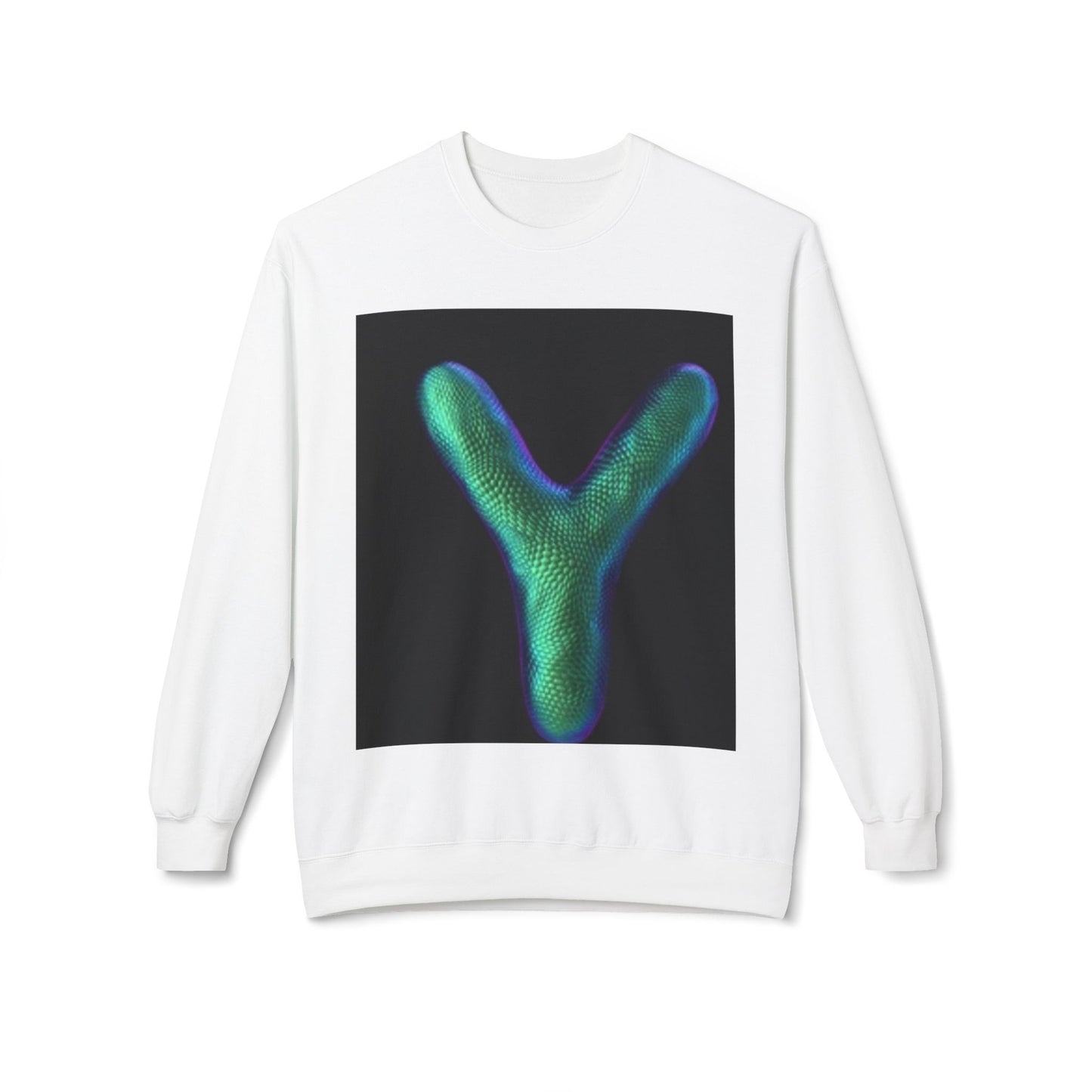 Unisex Y Graphic Fleece Crewneck Sweatshirt - Cozy Modern Style