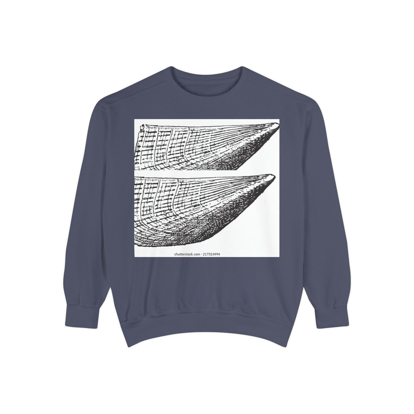 Graphic Unisex Garment-Dyed Sweatshirt | Nautical Design for Ocean Lovers