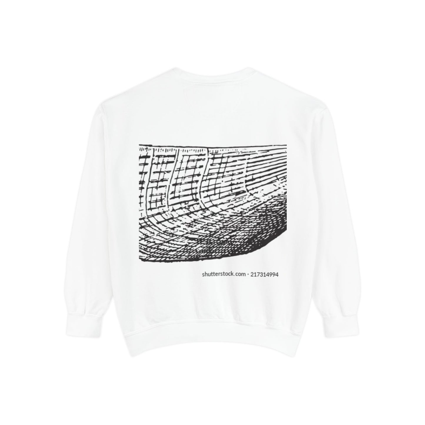 Graphic Unisex Garment-Dyed Sweatshirt | Nautical Design for Ocean Lovers