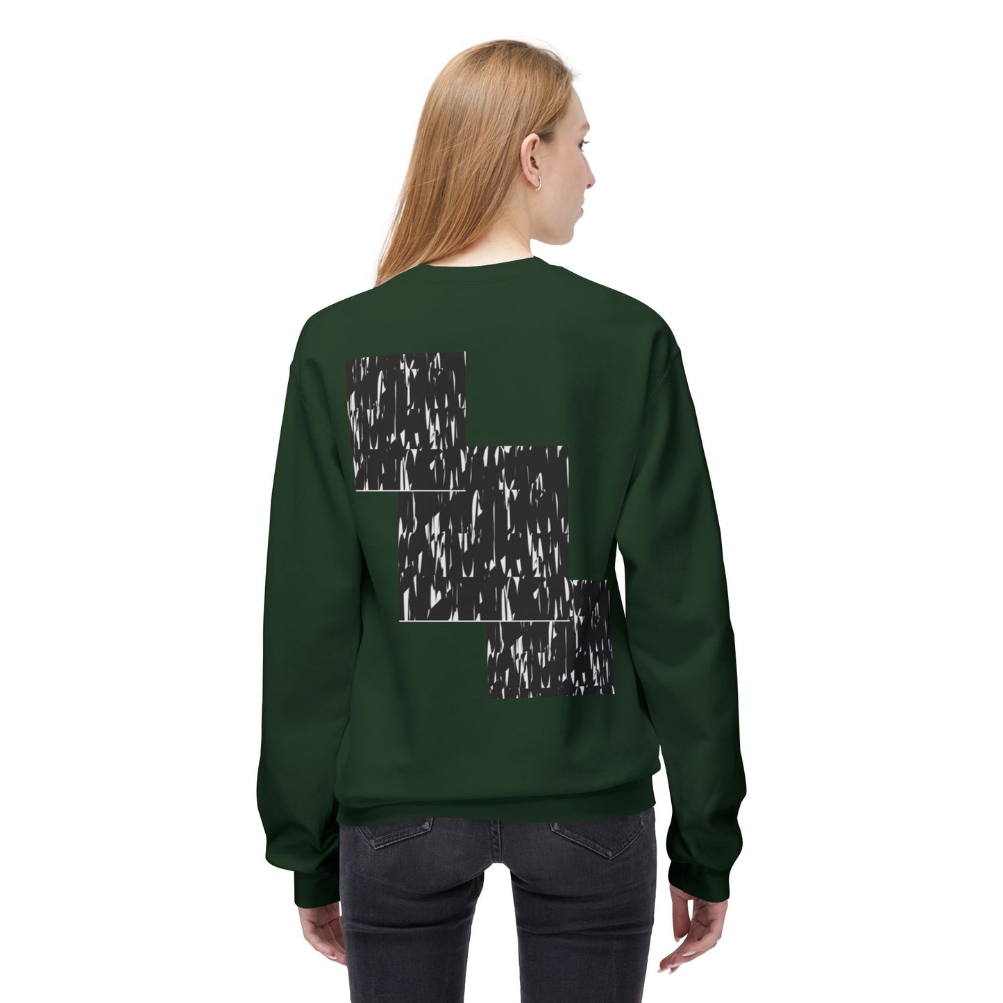 Modern Abstract Fleece Crewneck Sweatshirt - Cozy Unisex Apparel