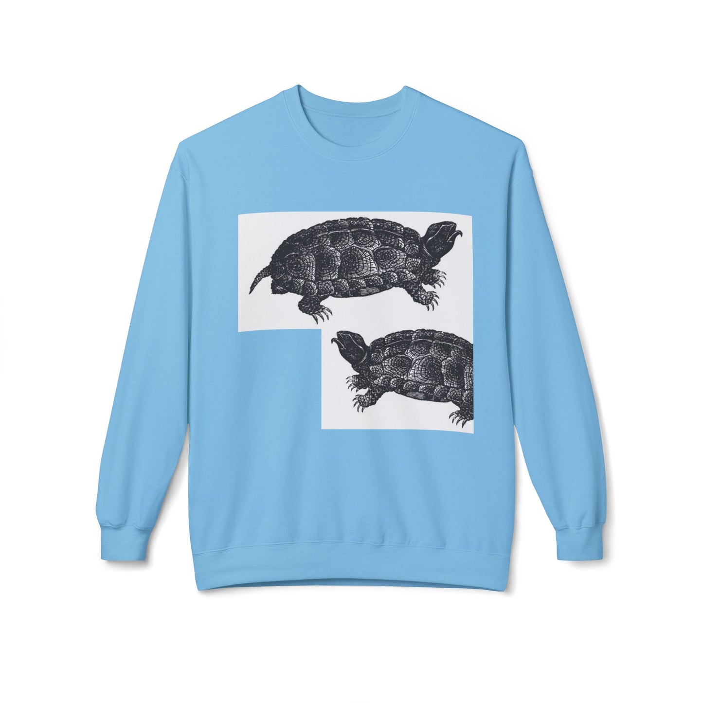 Vintage Turtle Graphic Fleece Crewneck Sweatshirt
