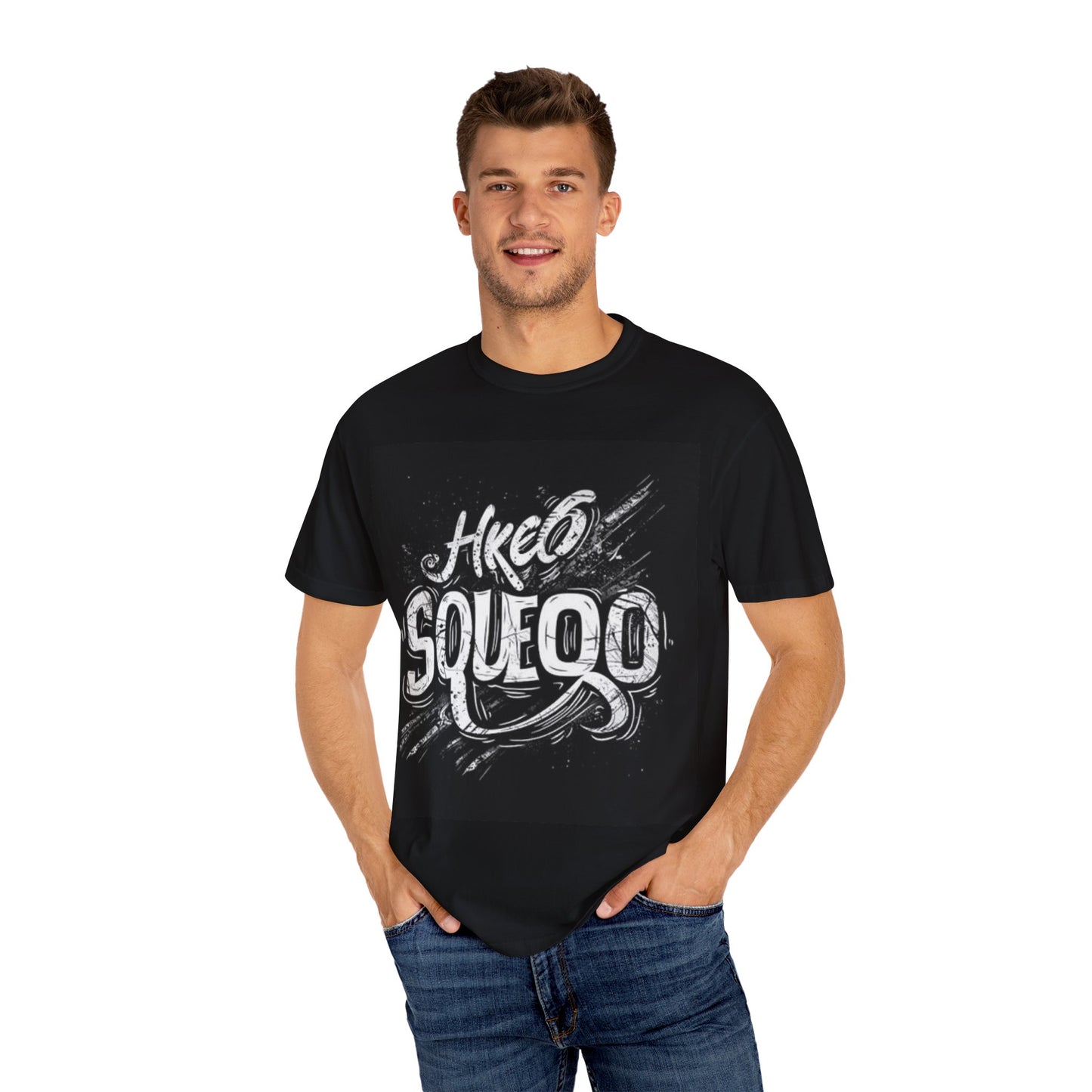 Unisex Garment-Dyed T-Shirt - Retro Squeal Graphic Tee