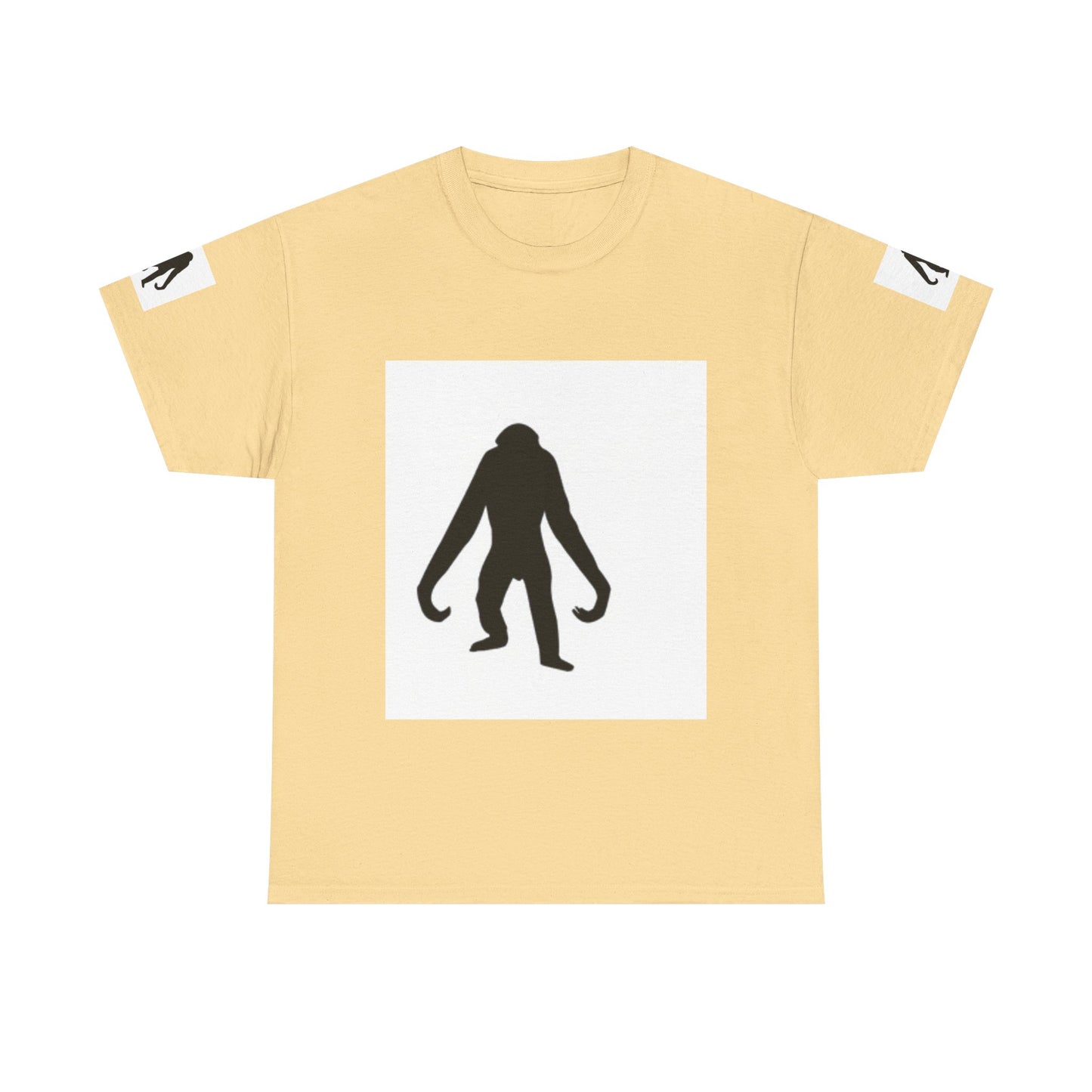 Unisex Heavy Cotton Tee - Bold Monkey Silhouette Tee for Animal Lovers