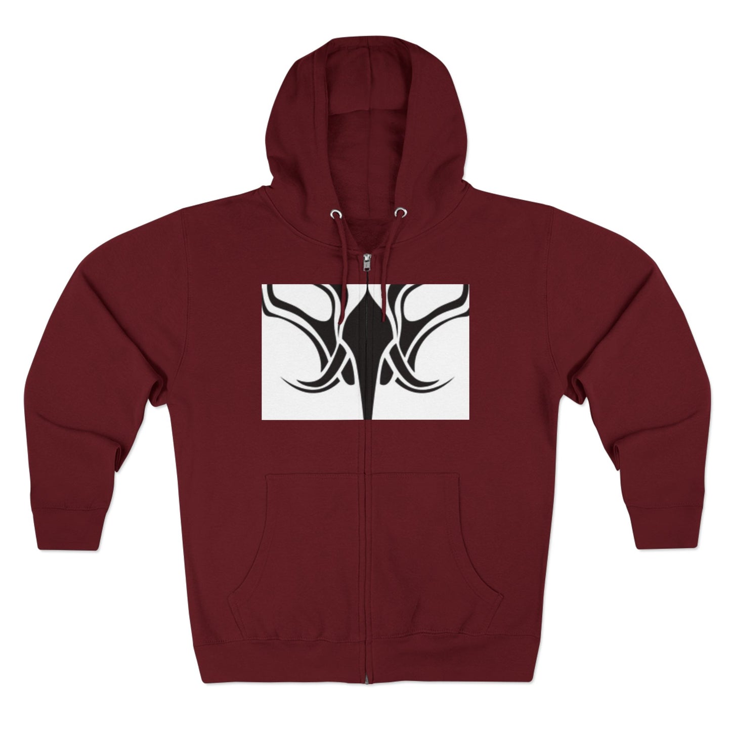 Tribal Design Unisex Zip Hoodie - Stylish & Versatile Outdoor Wear