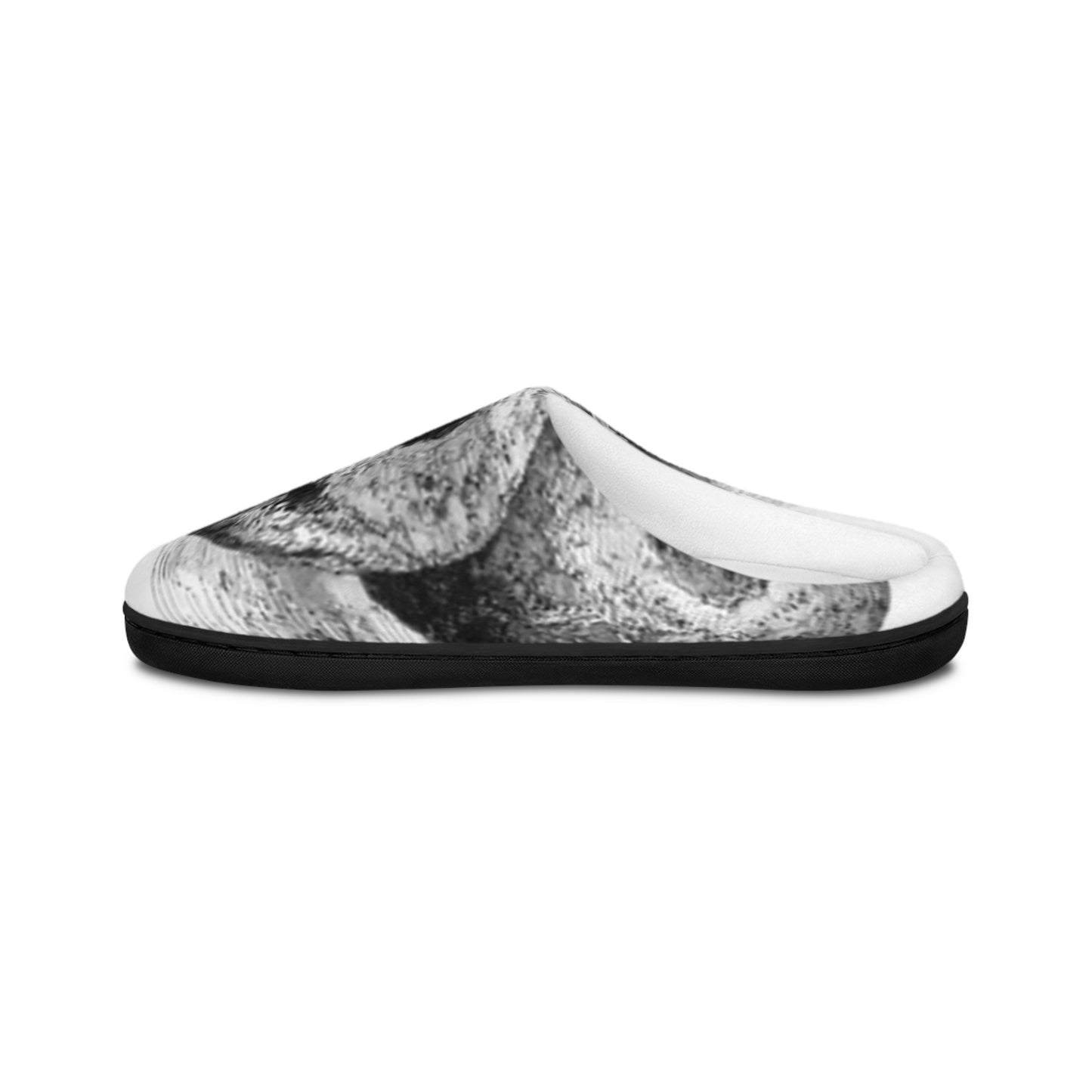 Cozy Black & White Men's Indoor Slippers - Comfortable Home Footwear