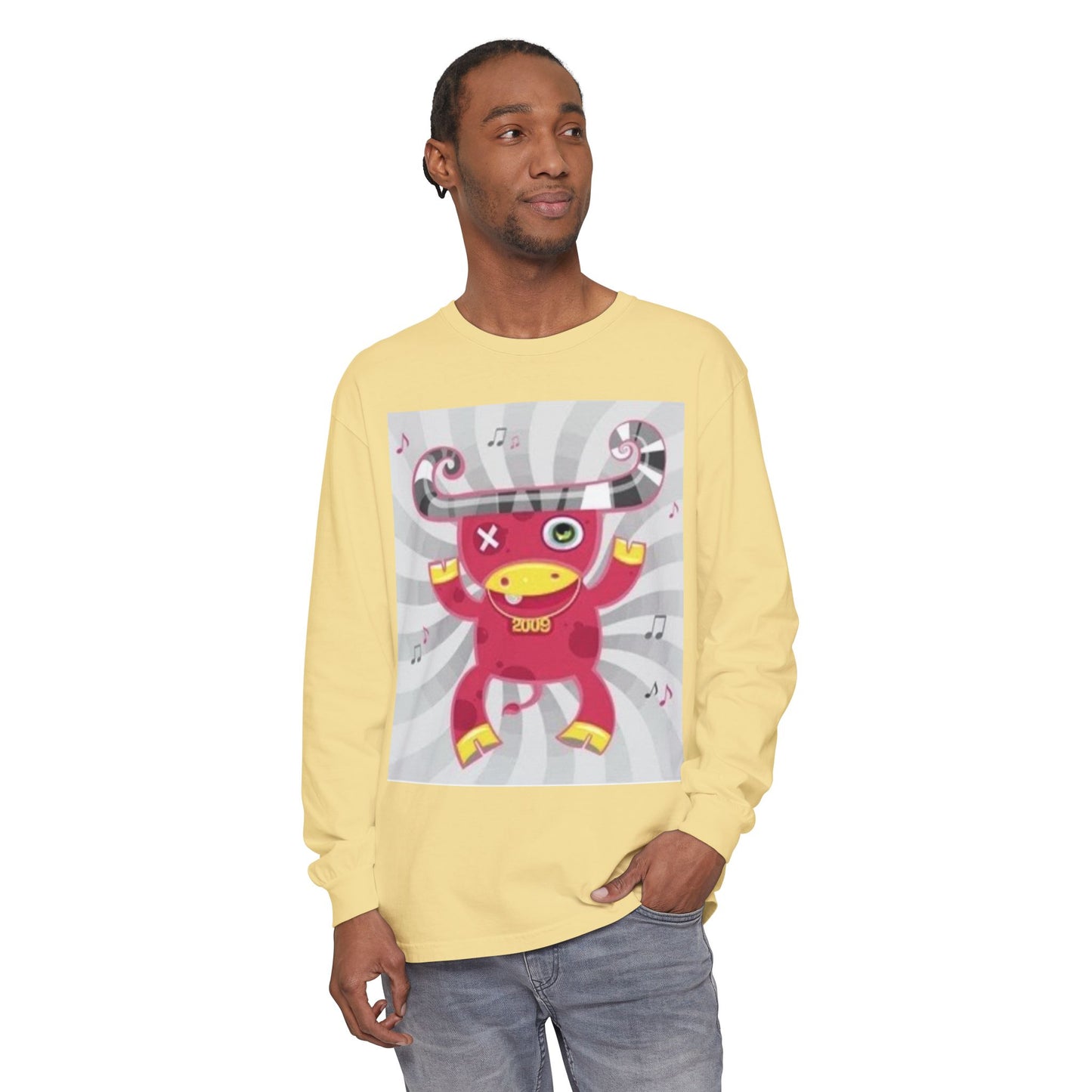 Fun & Quirky Graphic Long Sleeve T-Shirt - Perfect for Music Lovers