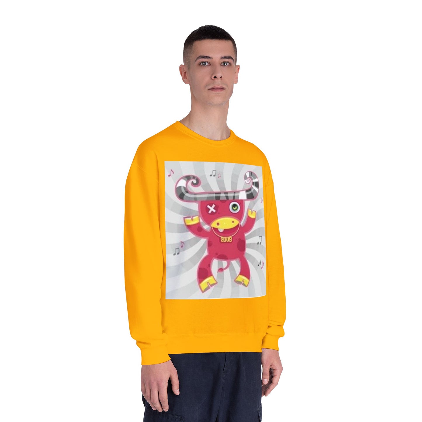 Fun Cartoon Monster Crewneck Sweatshirt - Unisex