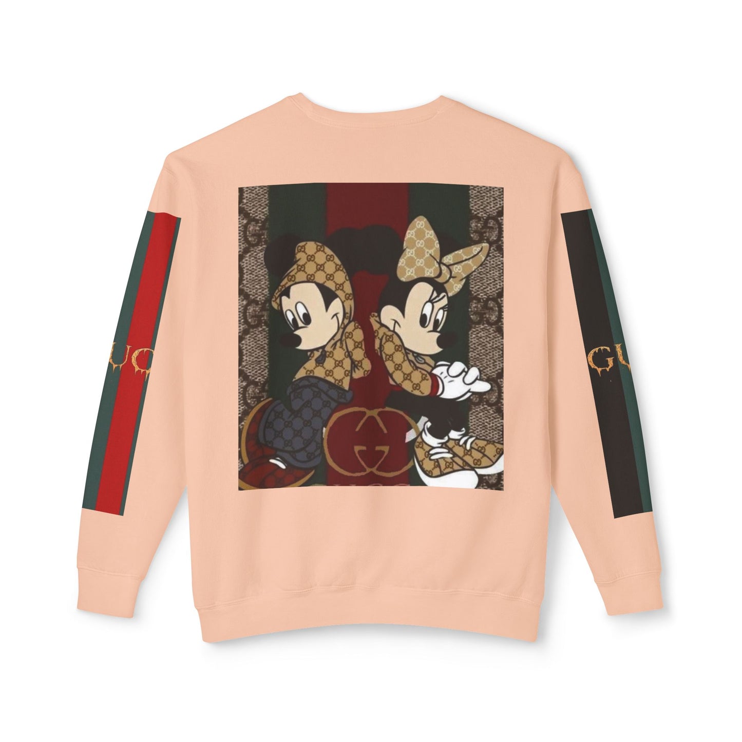 Gucci Inspired Unisex Crewneck Sweatshirt with Mickey & Minnie Design
