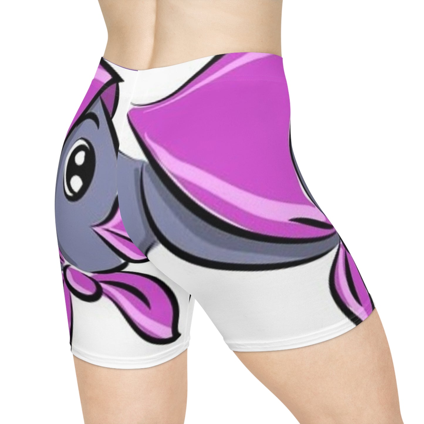 Playful Cartoon Biker Shorts for Women - Fun & Comfortable Activewear