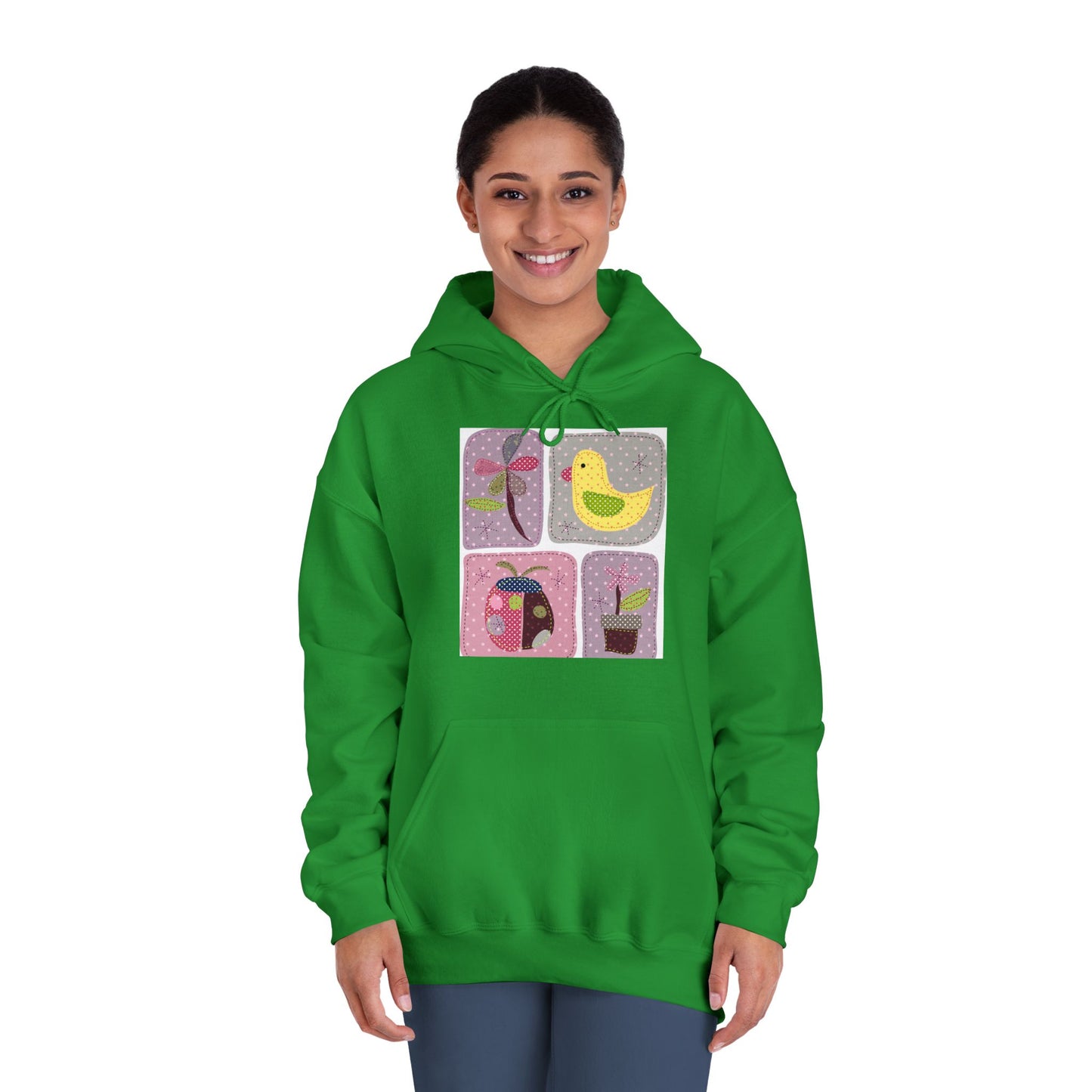 Cozy Unisex Hooded Sweatshirt with Floral Design - Perfect for Spring Celebrations