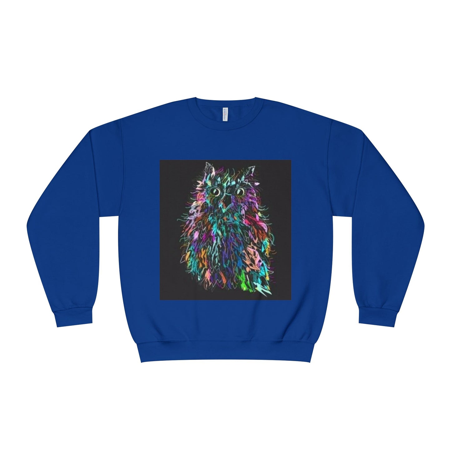 Colorful Cat Graphic Unisex Crewneck Sweatshirt
