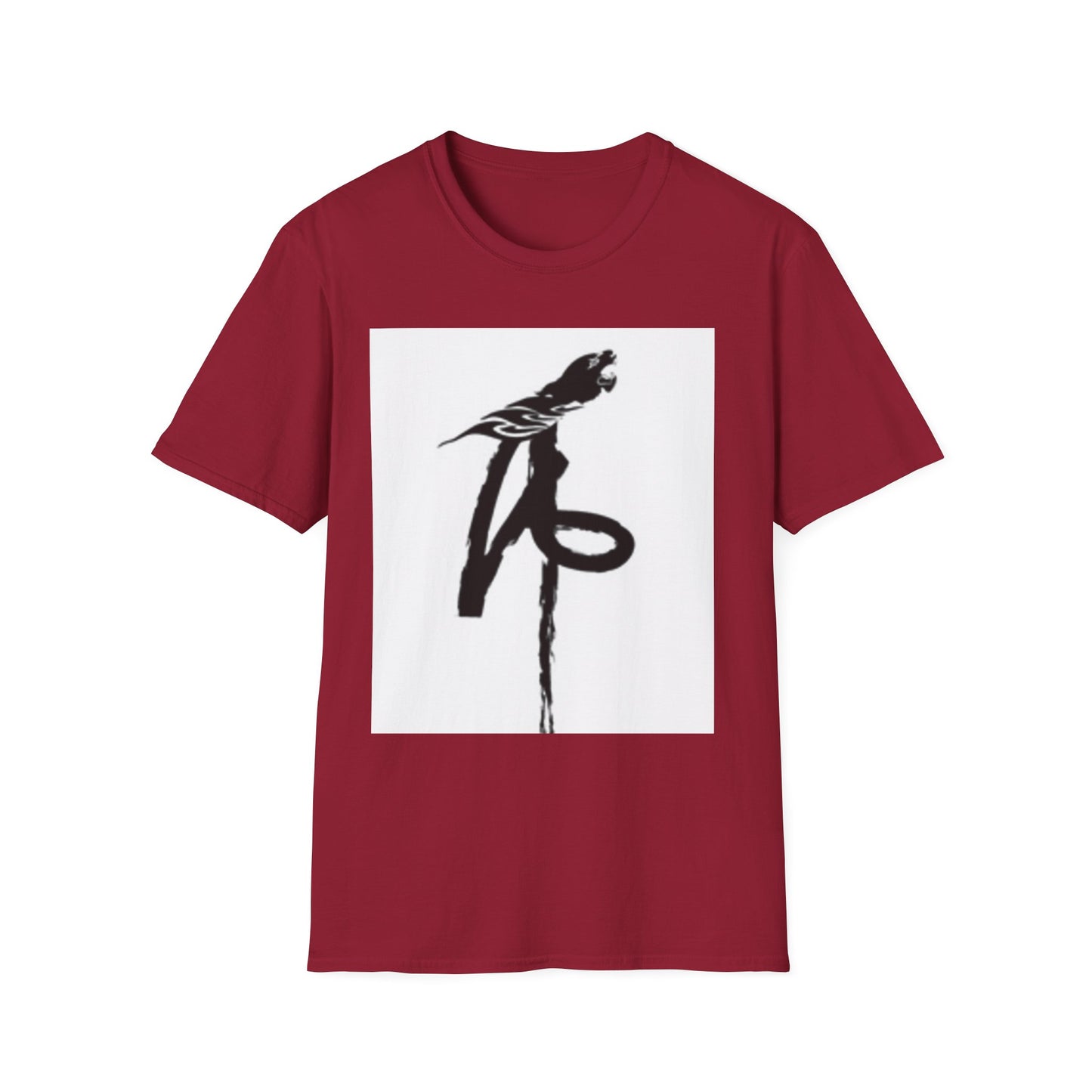 Unisex Softstyle T-Shirt - Black Bird Design for Nature Lovers