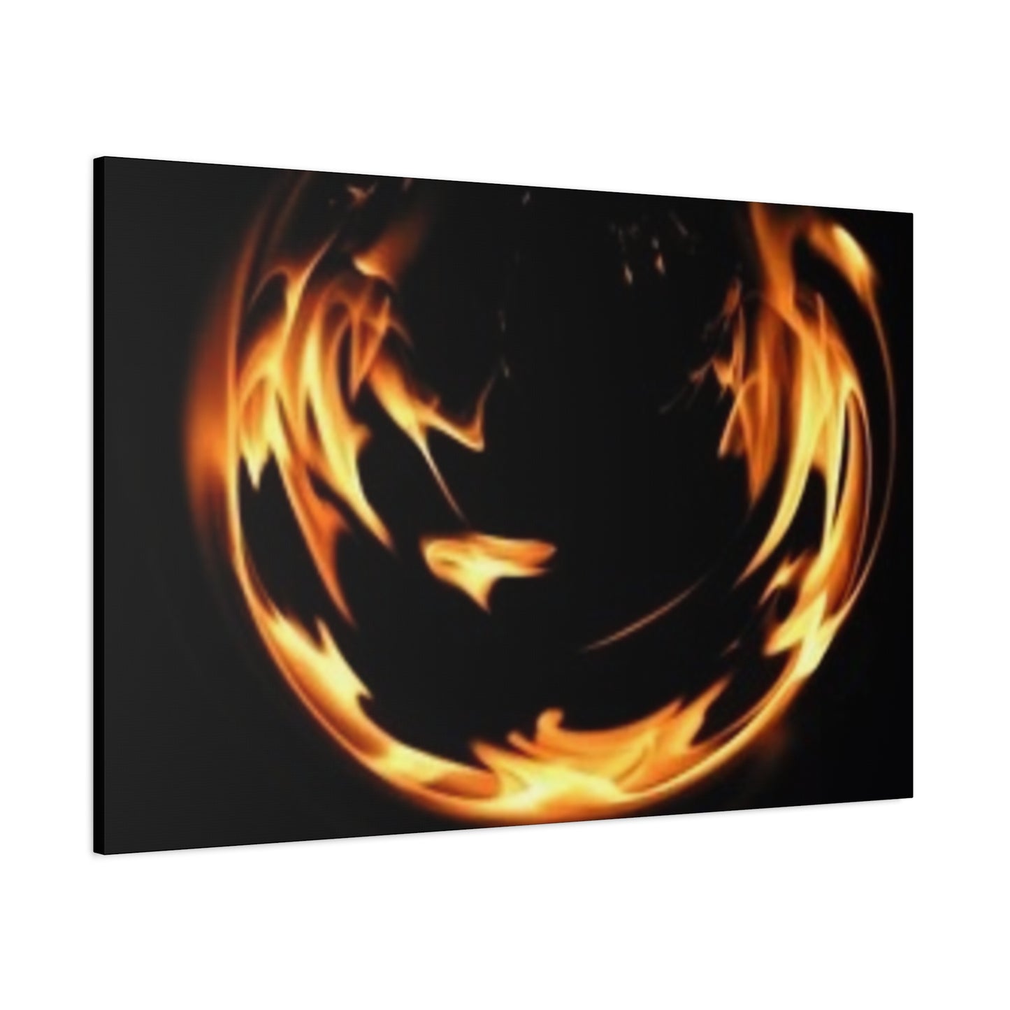 Fire Swirl Matte Canvas Art - Stretched 1.25" Gallery Wrap