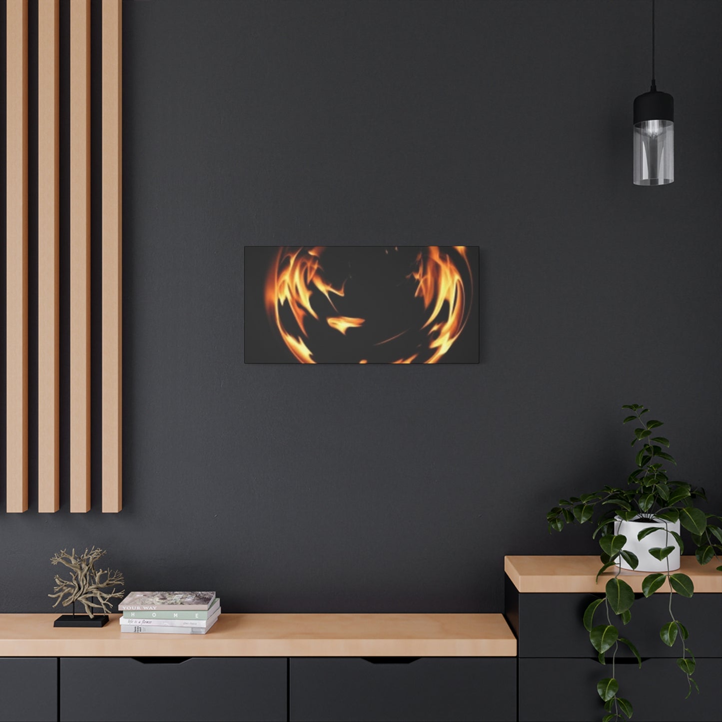 Fire Swirl Matte Canvas Art - Stretched 1.25" Gallery Wrap