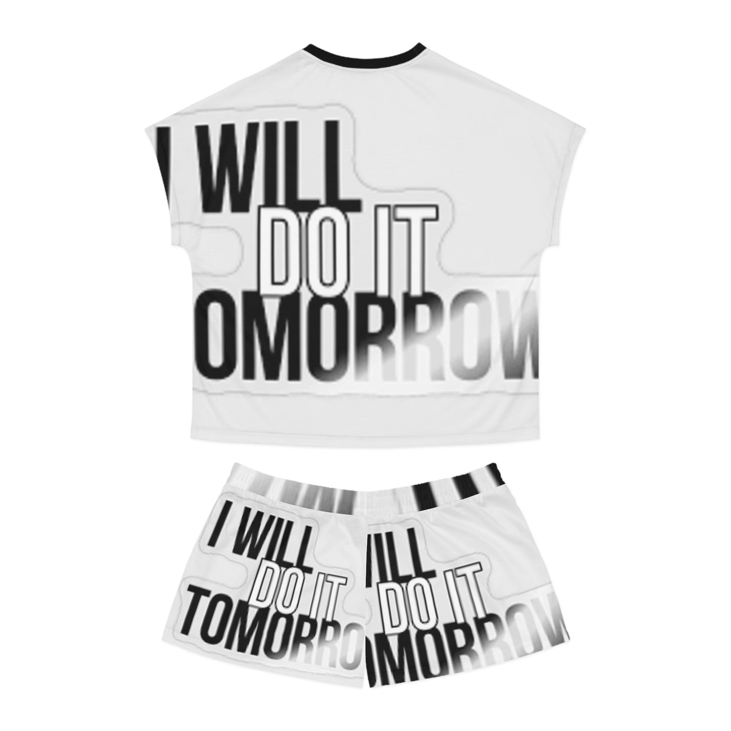 Motivational Women's Pajama Set - "I Will Do It Tomorrow"