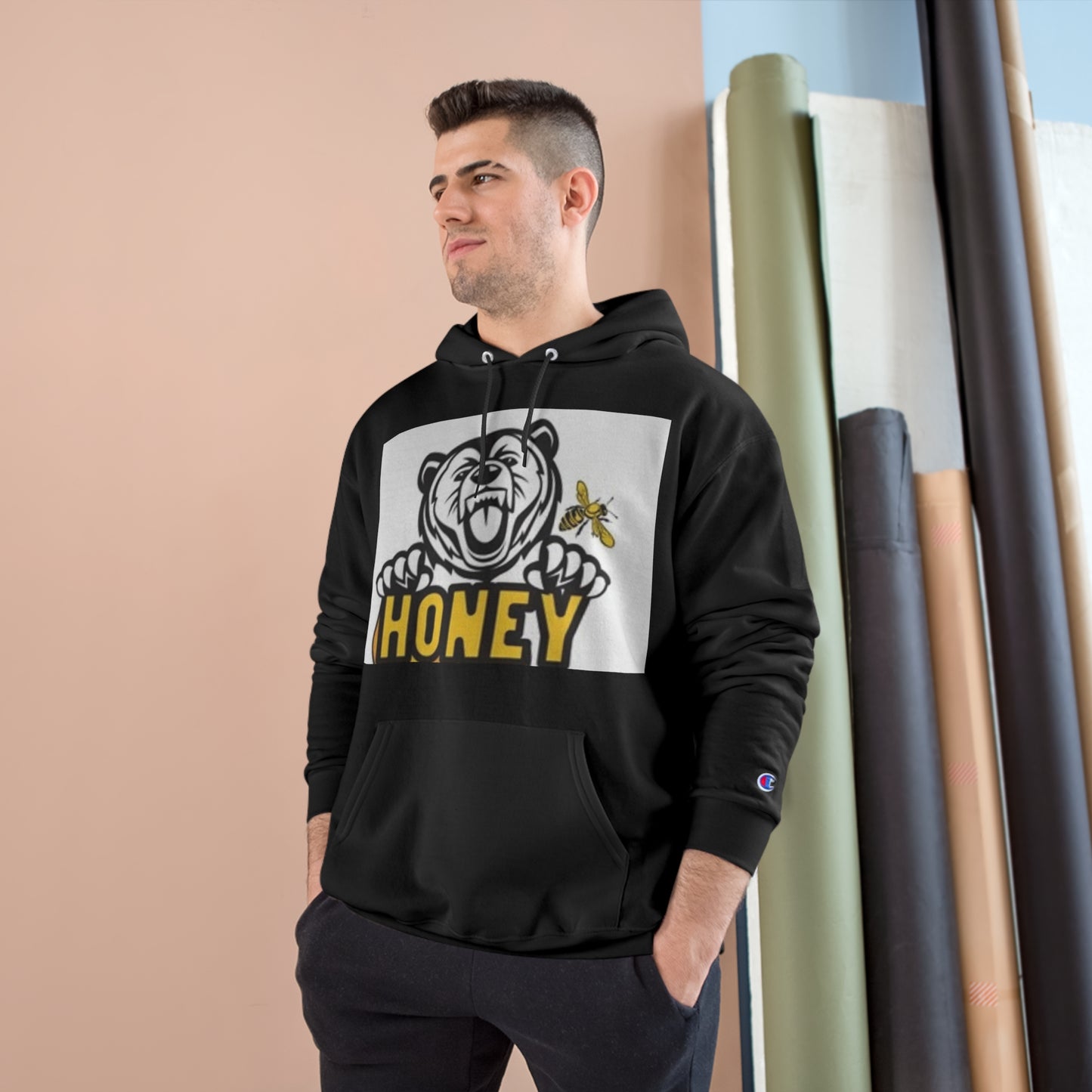 Honey Bear Champion Hoodie - Fun & Cozy Streetwear