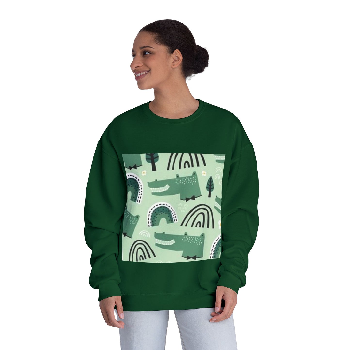 Whimsical Nature Print Unisex Crewneck Sweatshirt - Cozy and Stylish for Life’s Adventures