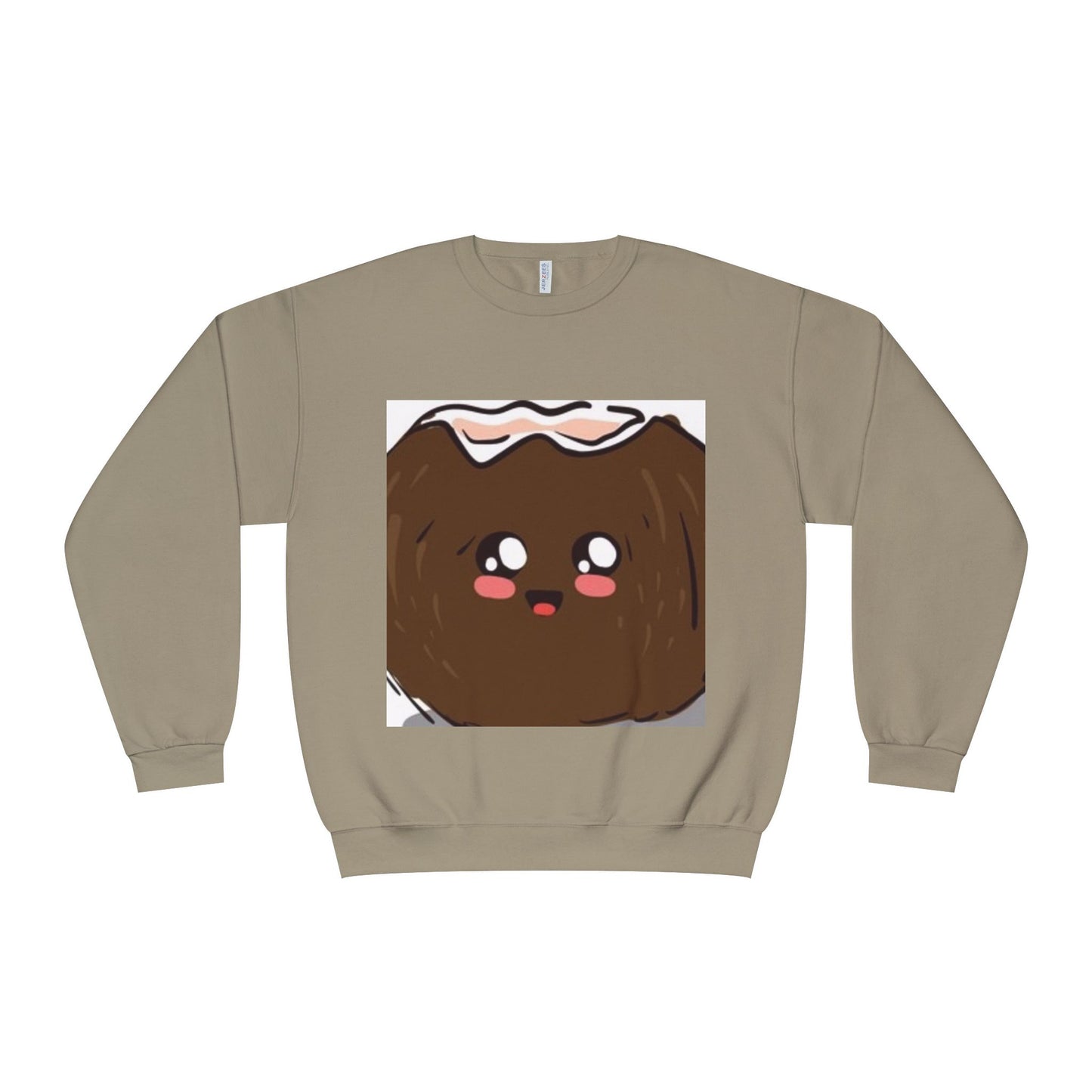 Cute Kawaii Coconut Crewneck Sweatshirt | Unisex Sweatshirt for Food Lovers