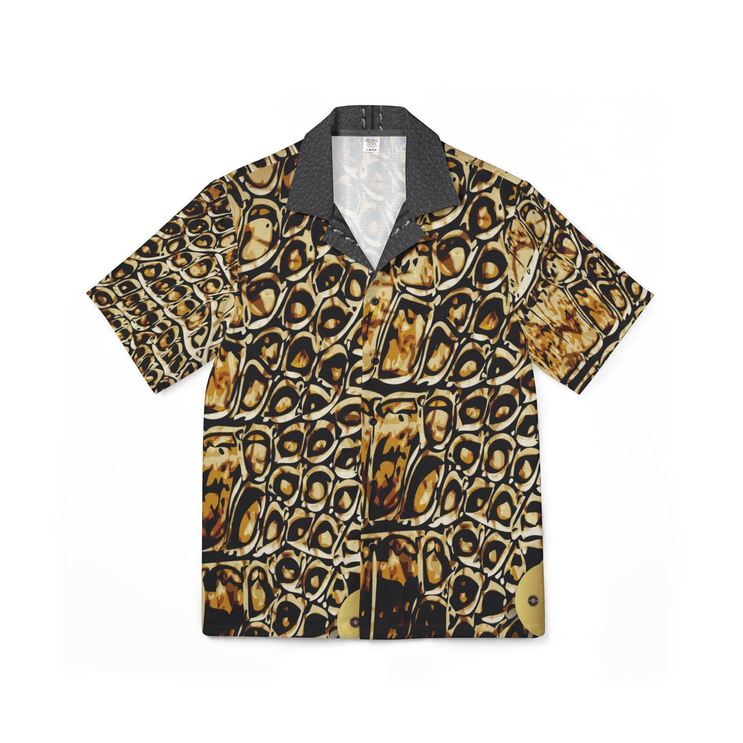 Men's Hawaiian Camp Shirt - Bold Crocodile Print, Casual Summer Wear