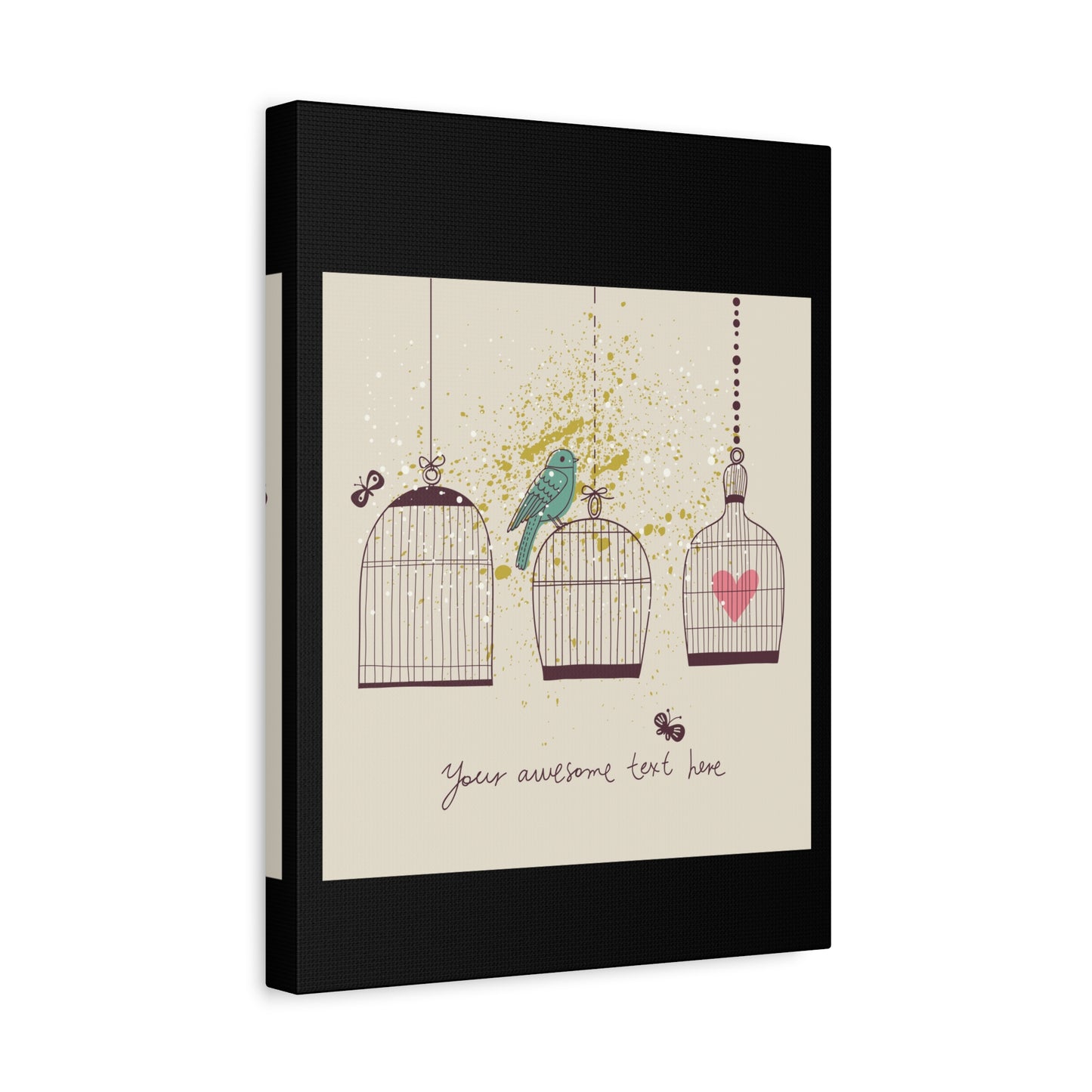 Whimsical Birdcage Canvas Wall Art - Personalized Home Decor