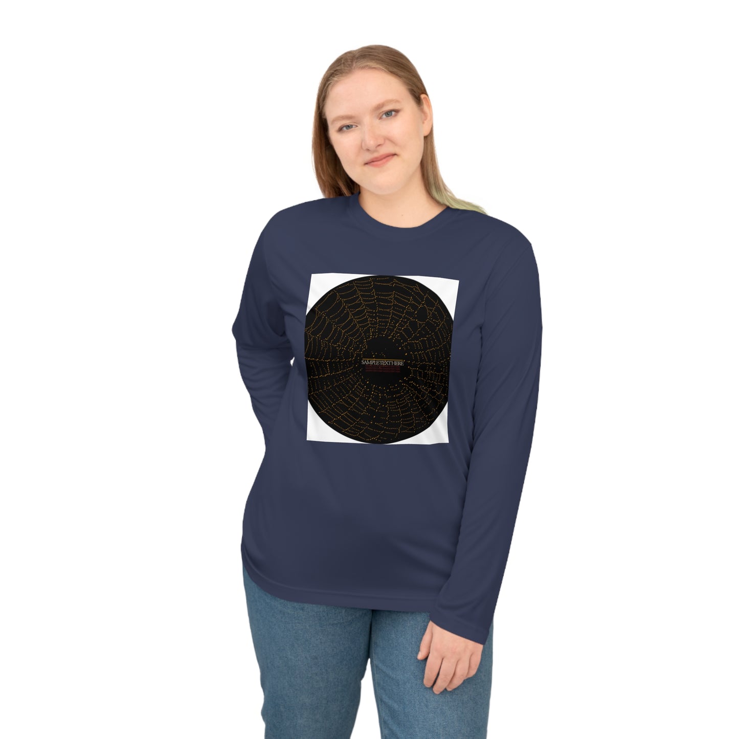 Unisex Performance Long Sleeve Shirt - Spider Web Design for Active Lifestyle