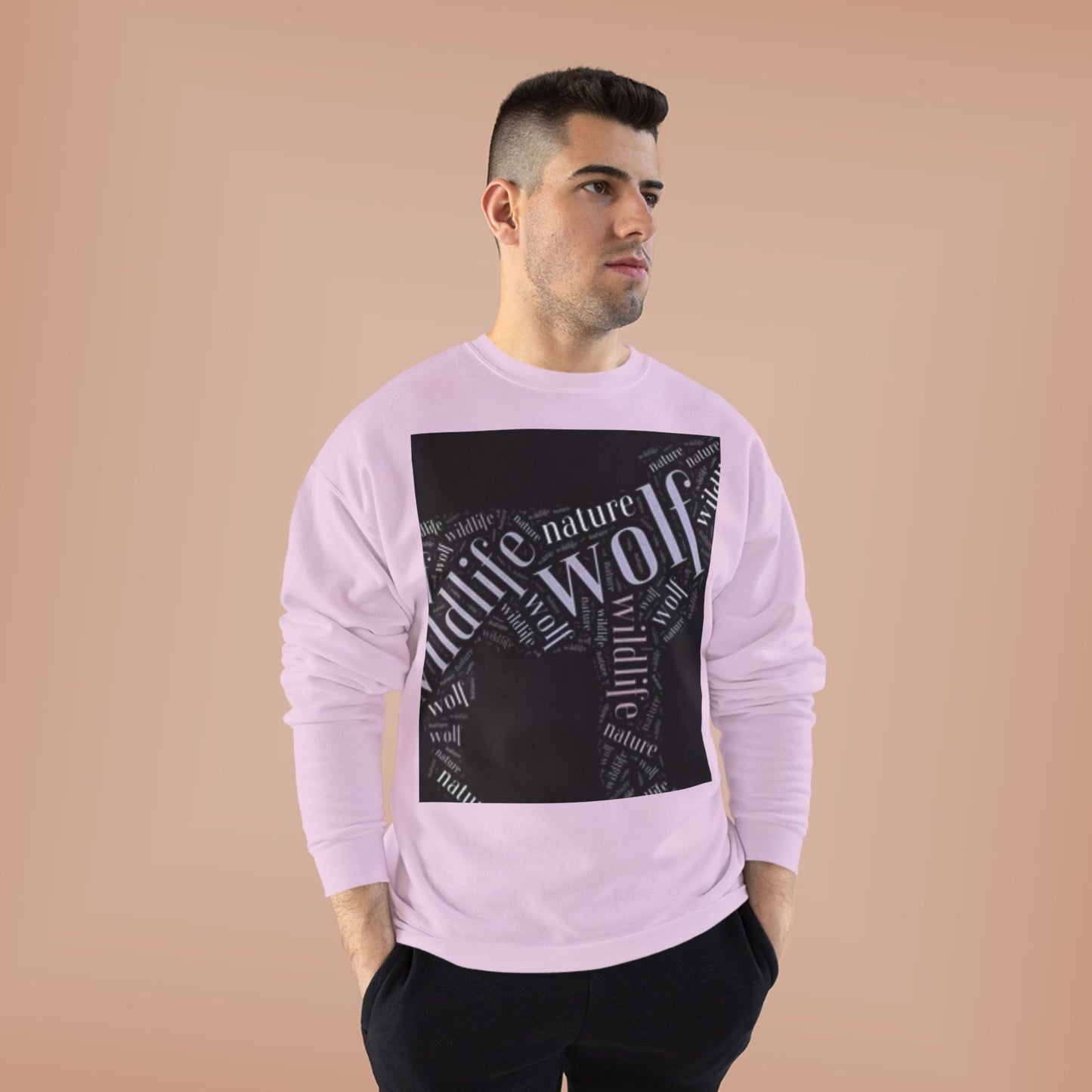 Unisex Eco-Friendly Wolf Graphic Crewneck Sweatshirt - Nature Lover Gift
