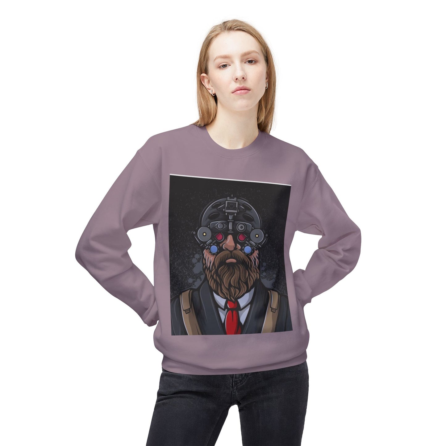 Bearded Tech Enthusiast Crewneck Sweatshirt