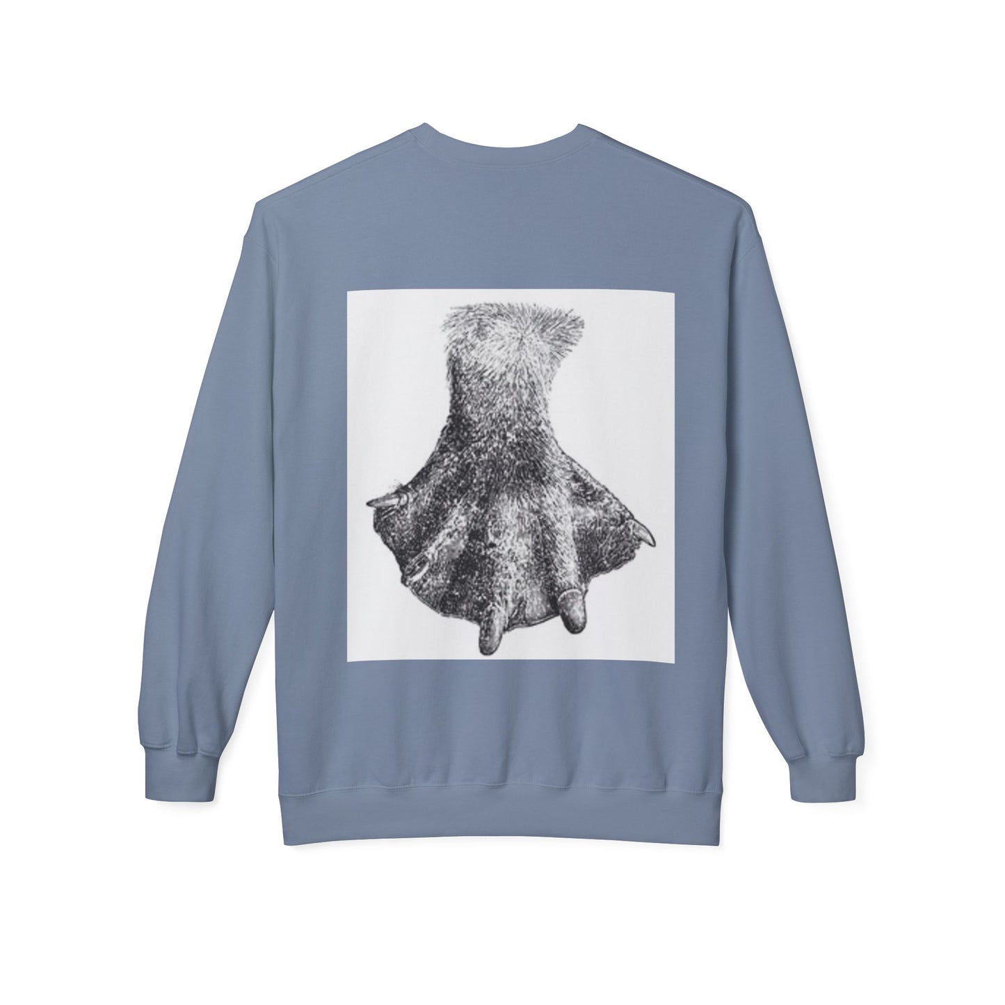 Artistic Fleece Crewneck Sweatshirt with Unique Dress Design