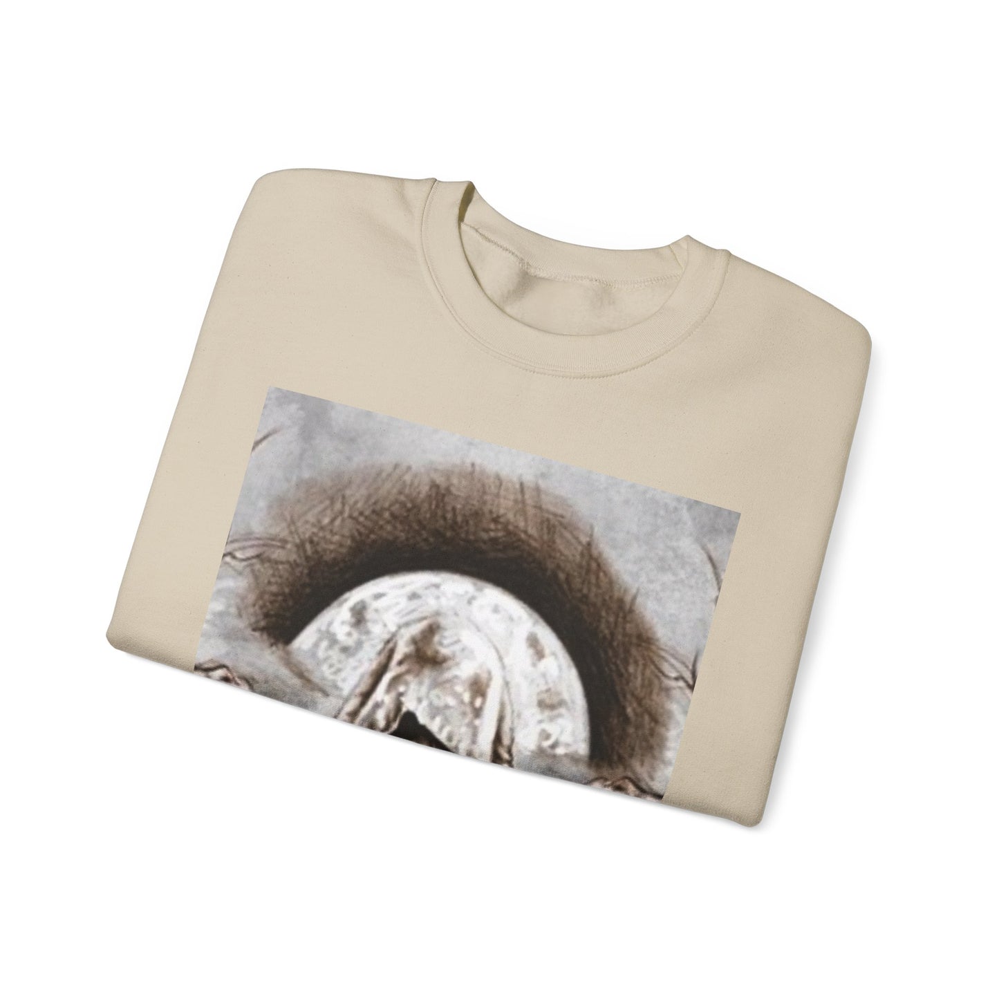 Mystical Hooded Figure Unisex Crewneck Sweatshirt - Fantasy Apparel for Dreamers