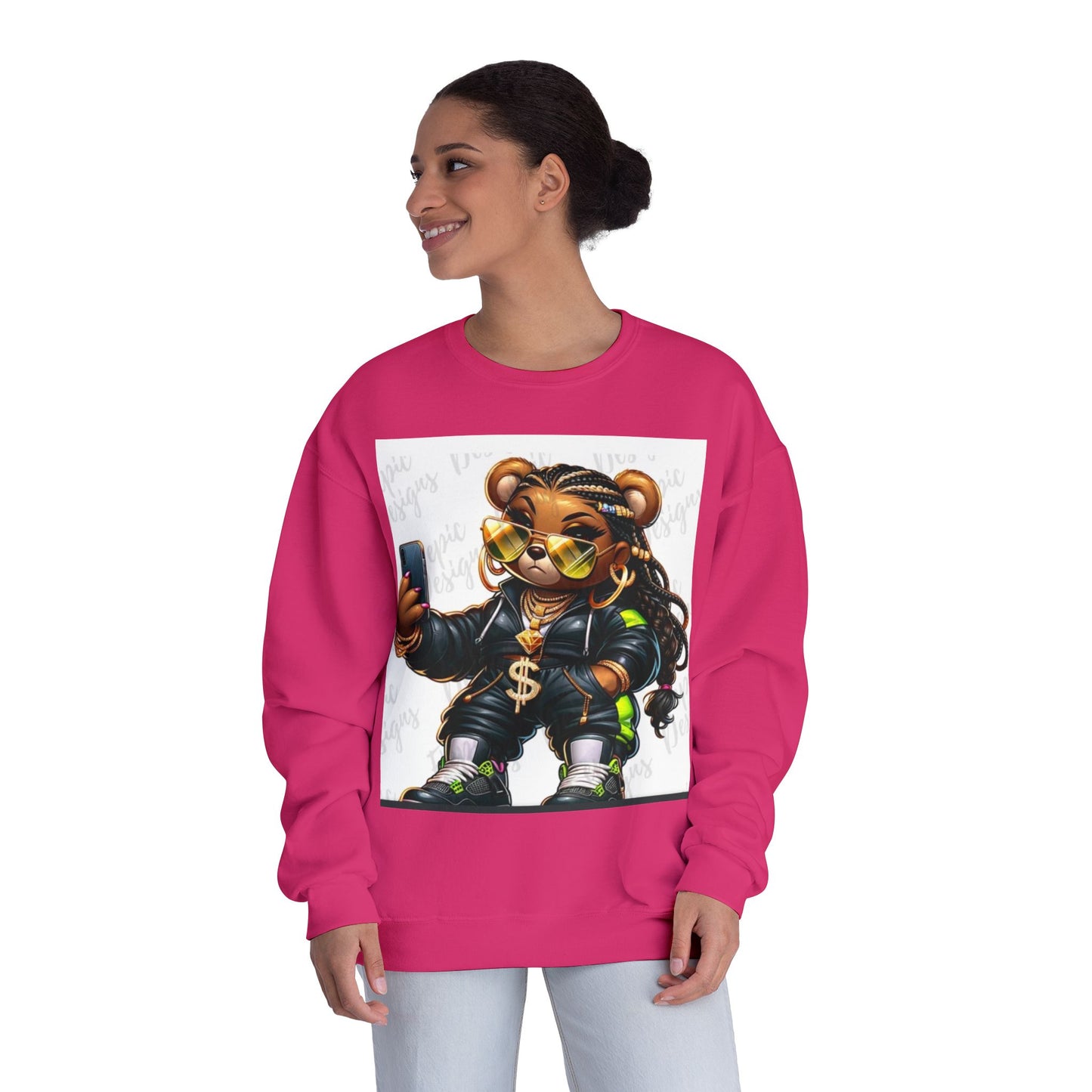 Street Style Bear Crewneck Sweatshirt - Unisex Urban Fashion