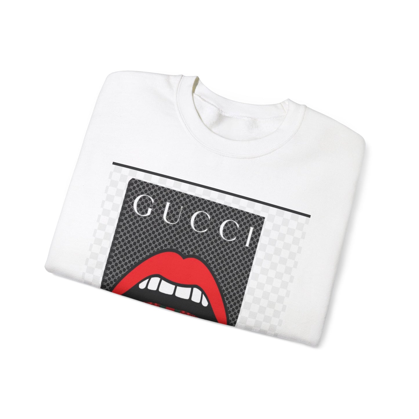 Gucci Inspired Unisex Heavy Blend Crewneck Sweatshirt - Bold Graphic Design