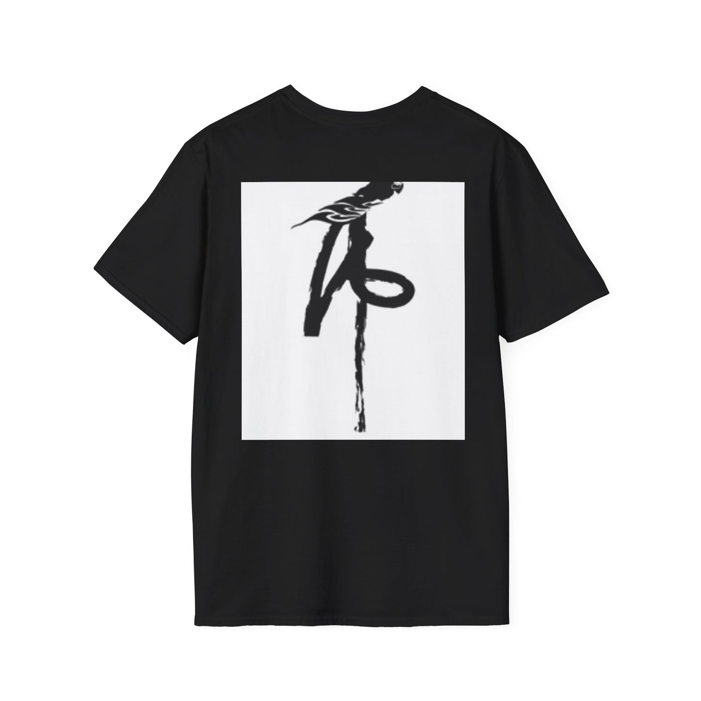 Unisex Softstyle T-Shirt - Black Bird Design for Nature Lovers