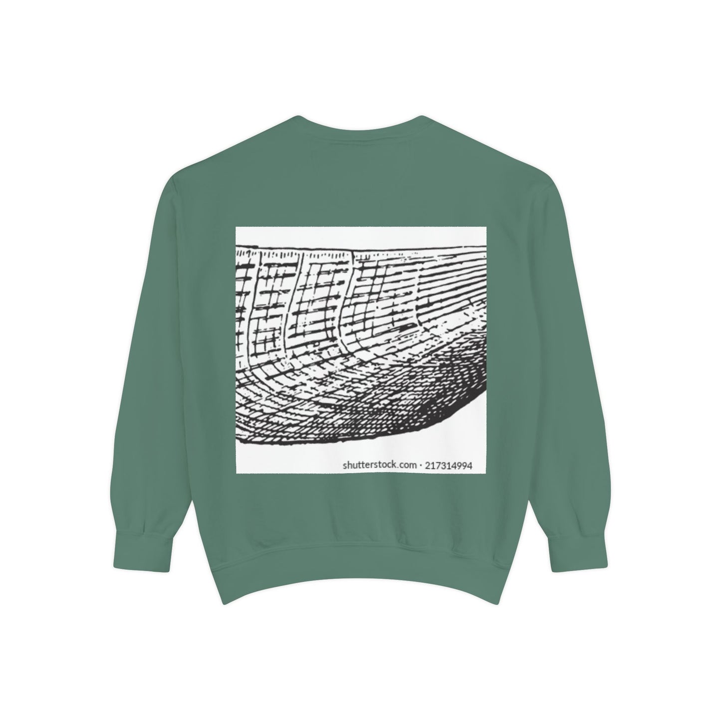 Graphic Unisex Garment-Dyed Sweatshirt | Nautical Design for Ocean Lovers