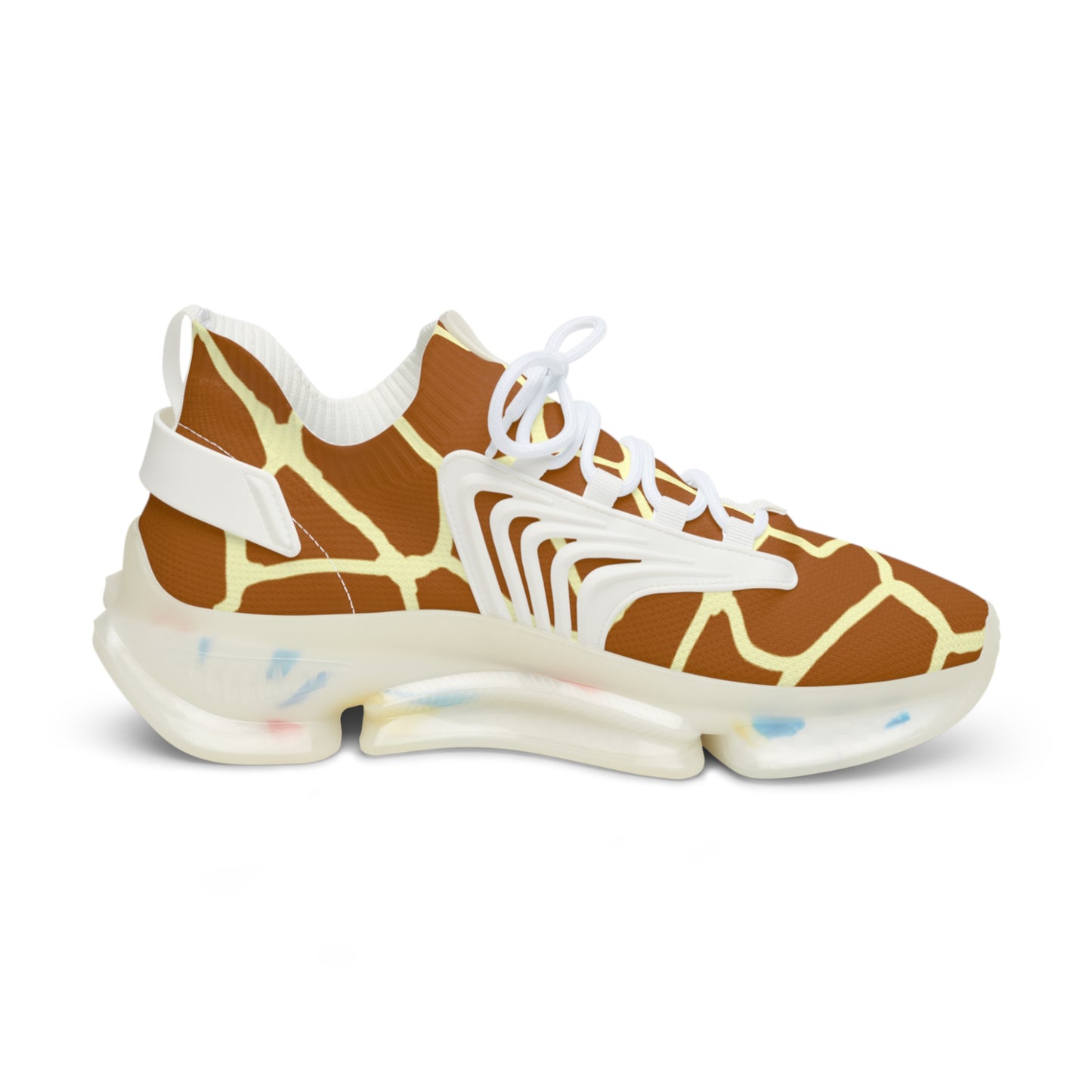 Giraffe Print Mesh Sneakers - Trendy Animal Style for Casual Outings
