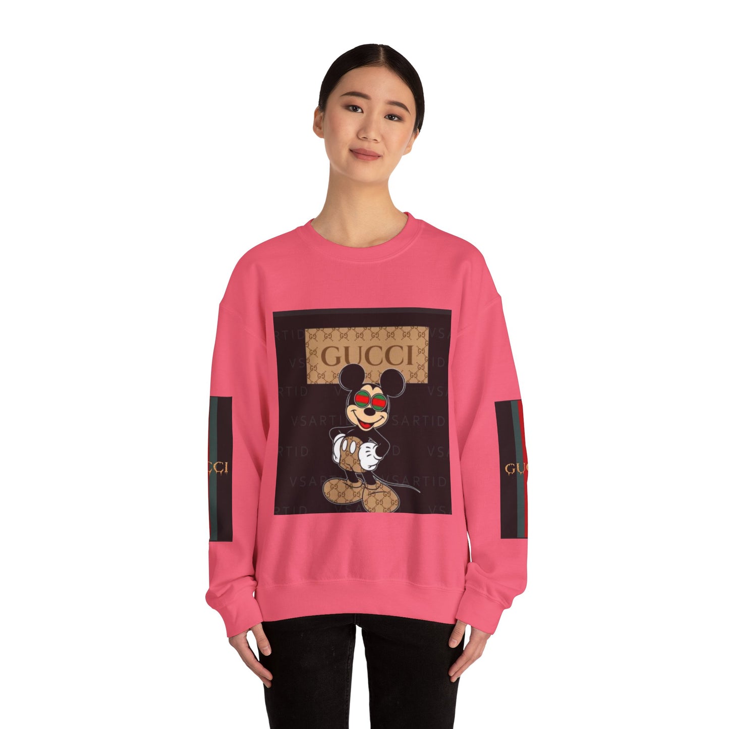 Gucci-Inspired Mickey Mouse Unisex Heavy Blend™ Crewneck Sweatshirt